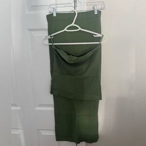 Abercrombie & Fitch Olive Ribbed Set